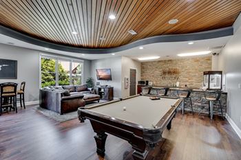 Resident lounge with pool table